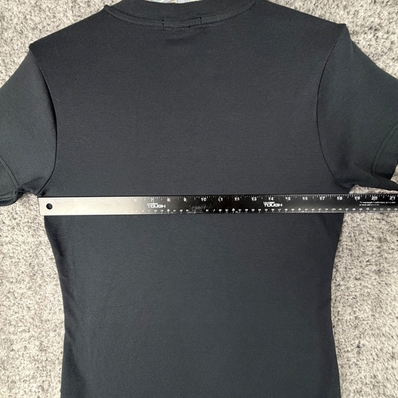 Little Caesars Women's Medium Rhinestone V-Neck T-Shirt Black Port Authority - Picture 9 of 10